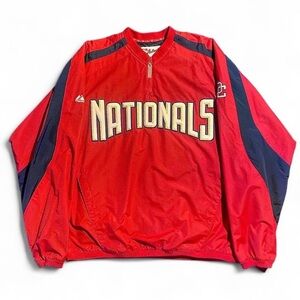 MLB Nationals Red and Black Jacket